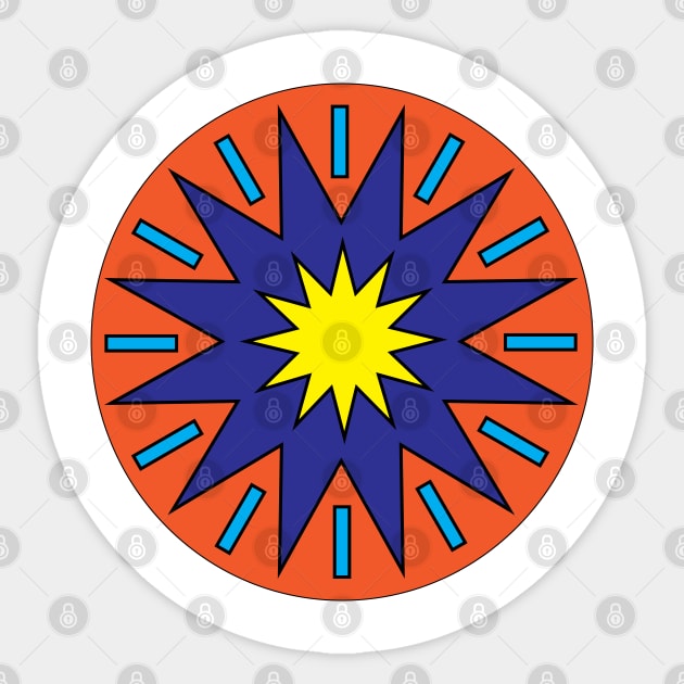 Star Circle design. Sticker by Madhur